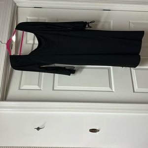 ELOQUII Black A-line Dress with Slit-Size 18